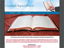 Tablet Screenshot of crossroadsbaptistchurchnj.com